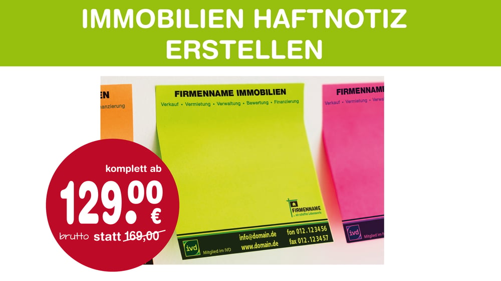 Immobilien-Haftnotiz erstellen | Layout gestalten