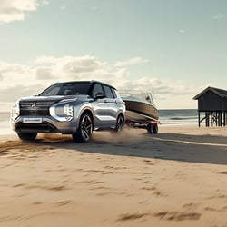 Der Mitsubishi Outlander auf der Reise von Japan nach Deutschland