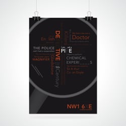 City Type—Plakatgestaltung zu einem Stadtviertel in London.