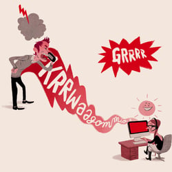 Illustration für das TÜV Süd Magazin – Thema: Beschwerde