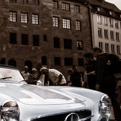 Oldtimertreffen Nbg 300 SL mit PS 3DLut im Sepia Look rundherum