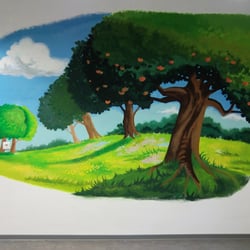 Detailansicht Wandbild Wohnanlage St. Bernardin, Geldern/Kapellen