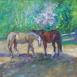 Frühling in Pegau, 30×40, 2012