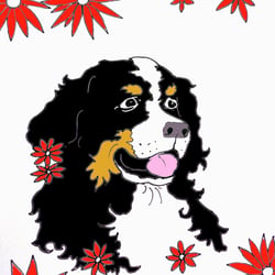 blumenhund rot