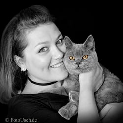Portrait mit Katze