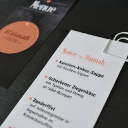 Hochzeits-Papeterie | Graphit | Menükarte