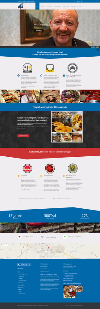 Webseite XXL Partyservice Bistro