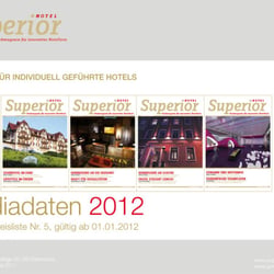 Mediadaten 2012 Hotel Superior: Gestaltung + Reinzeichnung