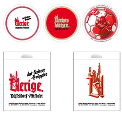 Uerige / Bierdeckel und Einkaufstaschen / Design