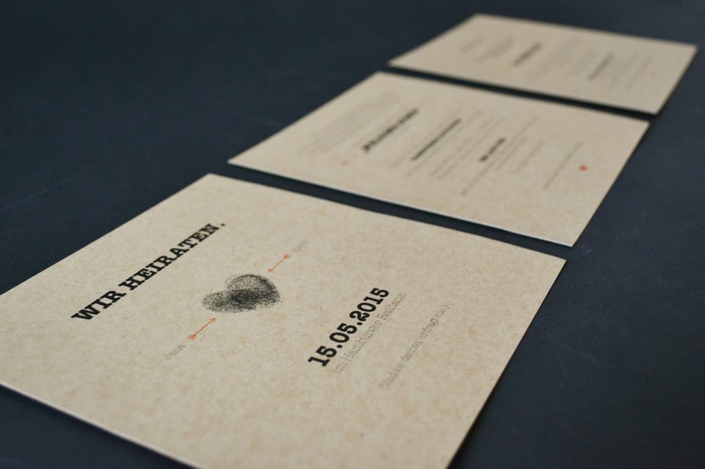 Hochzeits-Papeterie | Fingerprints | Komplett