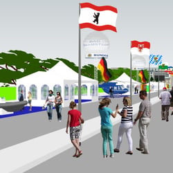 Visualisierung eines Volksfest  für Ausschreibung „60 Jahre Bundespolizei“
