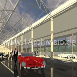 Architekturvisualisierung Austellungshalle