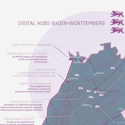 Ausschnitt der Kartengrafik zur Lage der Digitalisierungszentren