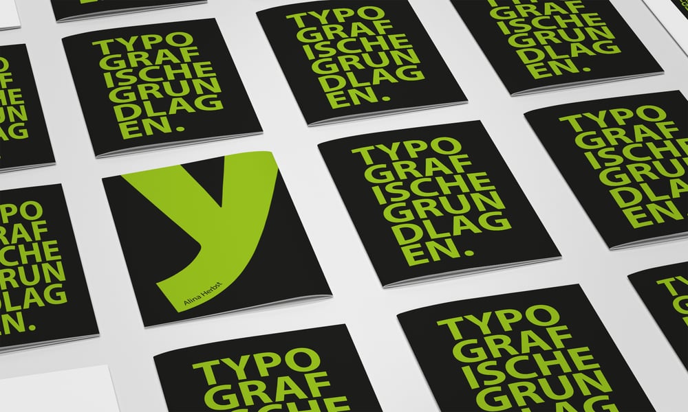 Broschüre über Typografie