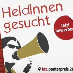 taz Panterpreis-Anzeige