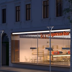 Visualisierung Altbau mit Café