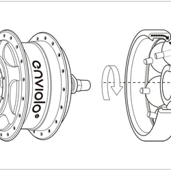 Enviolo Fahrradnabe Technische Zeichnung
