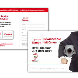 Postkarte A6 Canon Gewinnspiel UEFA EURO 2008