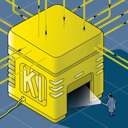 Leitartikel-Illustration zum Thema „Künstliche Intelligenz“