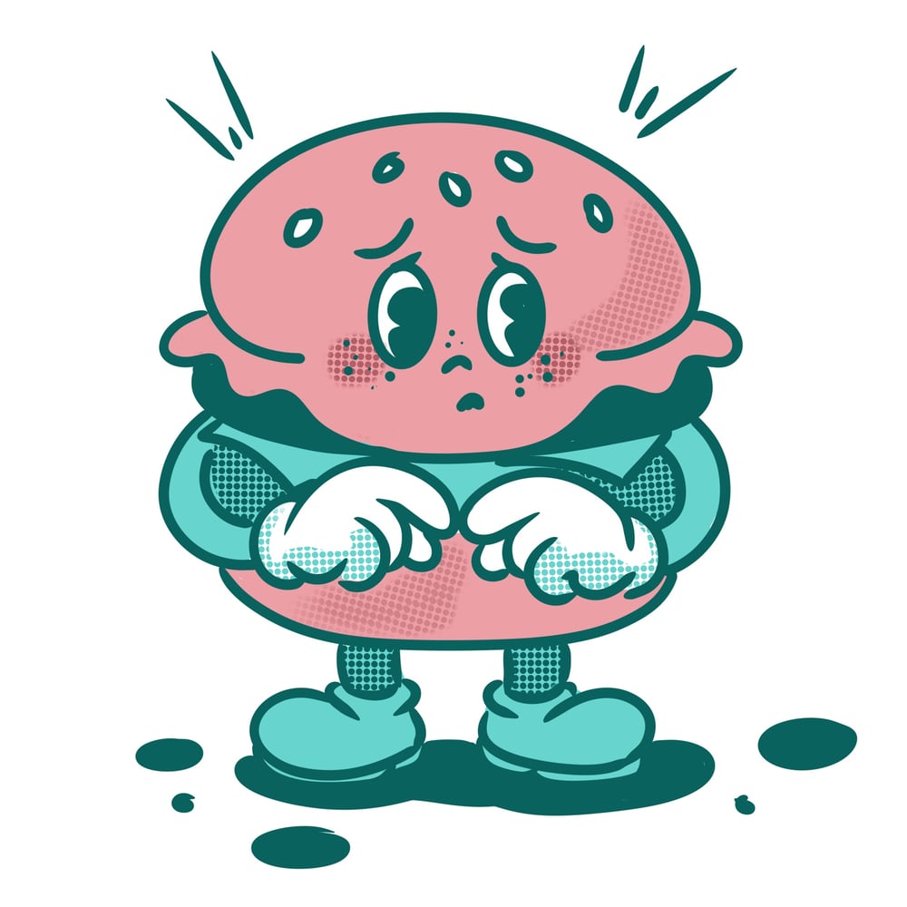 Retro Burger – Digitale Illustration