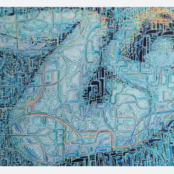 „Syncope“, Buntstift auf Zeichenkarton 2020, 62×48cm
