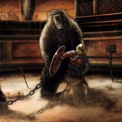 Concept Art – Environment – Gladiator with Bear