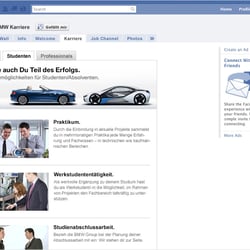 BMW Facebook, Tab „Karriere“