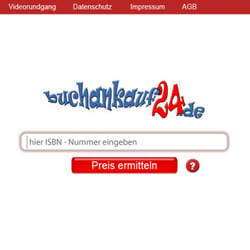 Screendesign für „Buchankauf24“