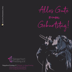 Geburtstagskarte Sängerhort Freising