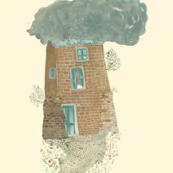 Wolken, watercolor on paper