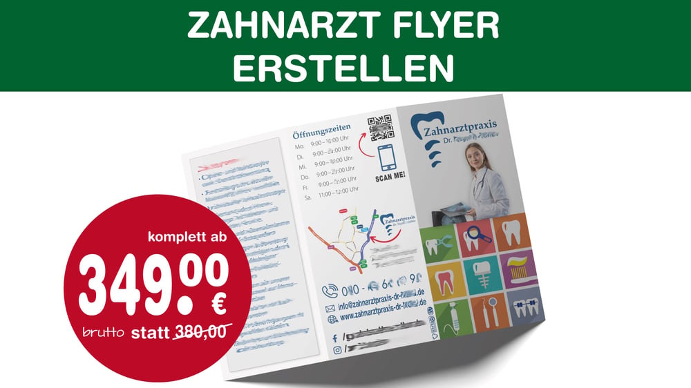 Zahnarzt Flyer erstellen | Layout gestalten
