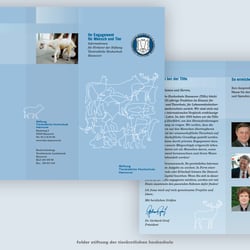 Folder für die Stiftung der Tierärztlichen Hochschule