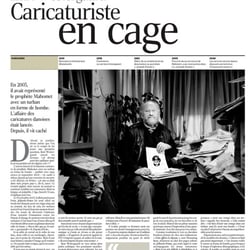 Nationale Zeitung Le Monde (Frankreich) – porträt von Kurt Westergaard, Dänemark, 2008.