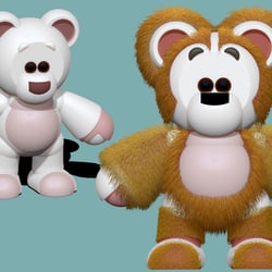 Teddy beklebt und bemalt