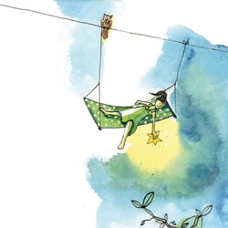 Illustration »Luna und die Sterne«, Kinderbuch