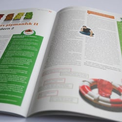 Doppelseite mit Gummibärmotiv zu Adipositas
