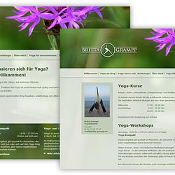 Webdesign für Britta Grampp, Yogalehrerin in Lüneburg