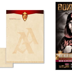 Wappen, Geschäftspapiere, Plakat – Boxsport (Foto + Grafik)