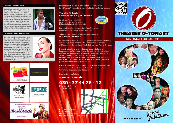 Flyer Theater O-TonArt, Berlin 01-02/2013 (Seite 1)
