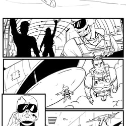 Action Man Page 1 Lineart