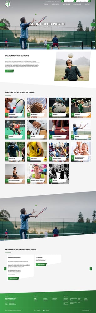 Sport-Club – Webentwicklung
