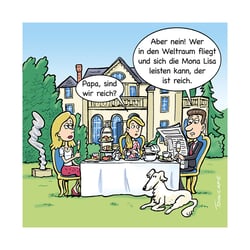 Cartoon Arm oder Reich
