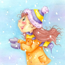 Mädchen im Schnee