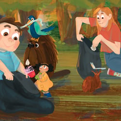 Illustration für Kinderbuch „Wenn’s sonst keiner macht“