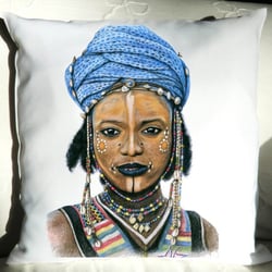 Kissen 40×40 cm „Wodaabe Man“