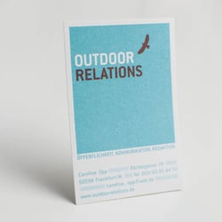Corporate Design / Visitenkarte für Outdoor Relations / Mehr auf http://claudialommel.de/projekte/or.html