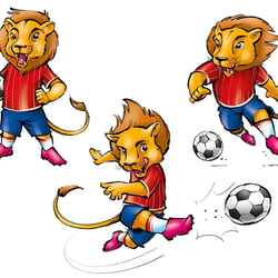 Sympathiefigur Fußball Löwe