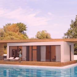 Ferienhaus mit Pool