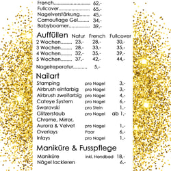 Preisliste Nageldesign