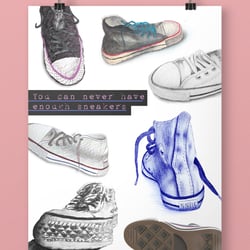 Postergestaltung „Chucks“ – Freie Arbeit